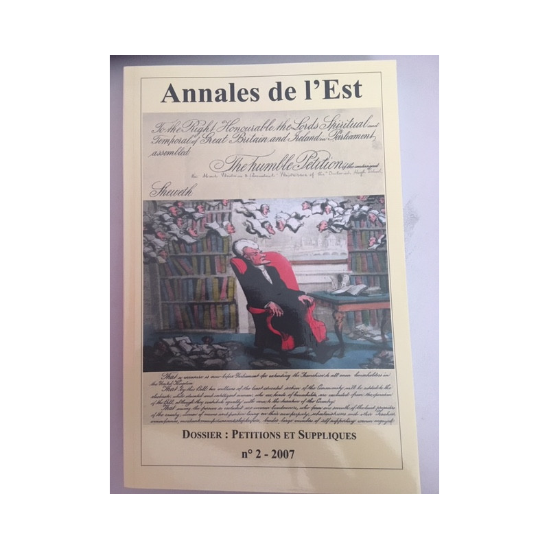 Annales de l'Est Dossier: Petition et suppliques N°2 - 2007