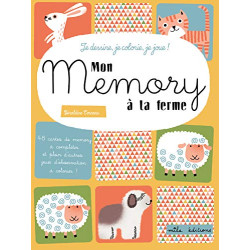 Je dessine colorie je joue : Mon memory des animaux de la campagne