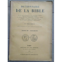Vigouroux Dictionnaire de la bible Fascicule XXI Jérusalem joppé