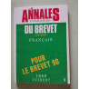 Annales corrigées du brevet des collèges .1989 .9. français...