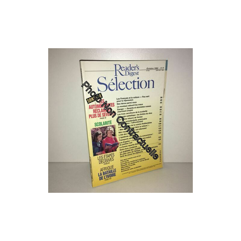 Selection Du Reader's Digest N° 548 : Scolarite Les Etapes...