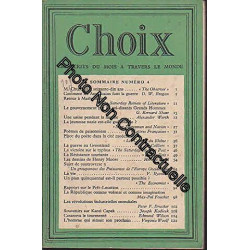 Choix n° 4-Les Écrits Du Mois A Travers Le Monde Tome 1