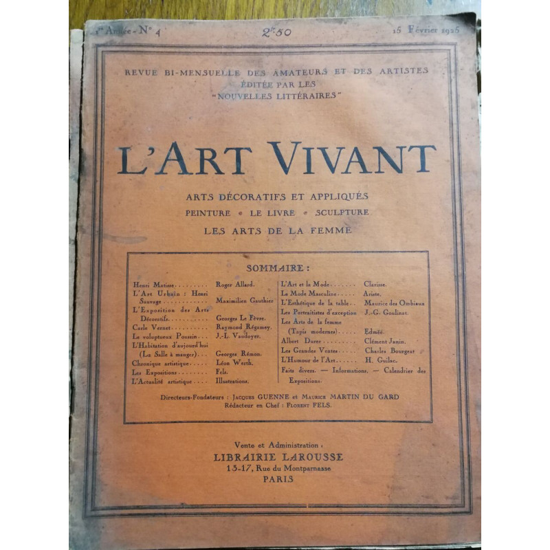 L'Art Vivant nº 4 - 1925