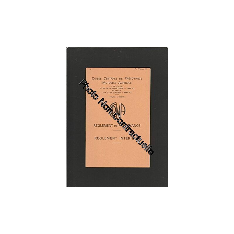 Règlement de Prévoyance - Règlement Intérieur - Caisse Centrale de...