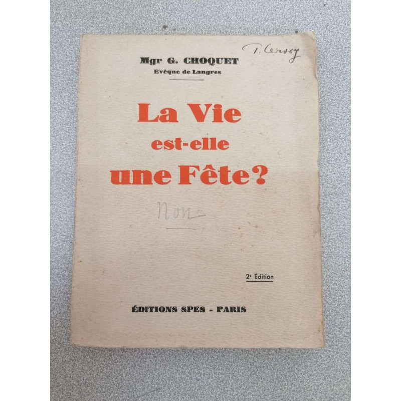La vie est-elle une fête