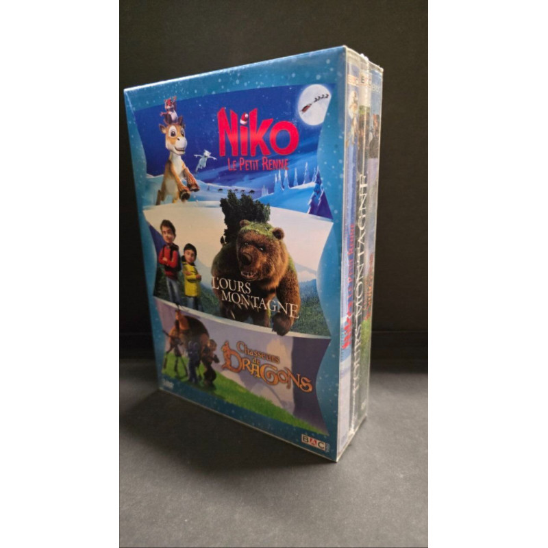 Coffret de 3 DVD: Niko le petit Renne/ L'ours montagne/ Chasseurs...