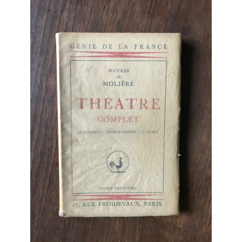 génie DE LA FRANCE - œuvres DE MOLIERE THEATRE