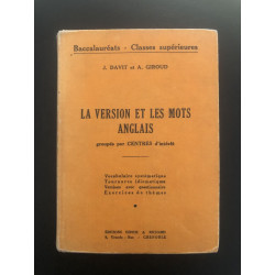 La version et les mots anglais groupés par centres d'intérêt
