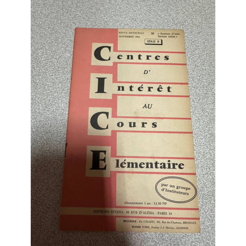 Centres d'intérêt au cours moyen serie B n°38