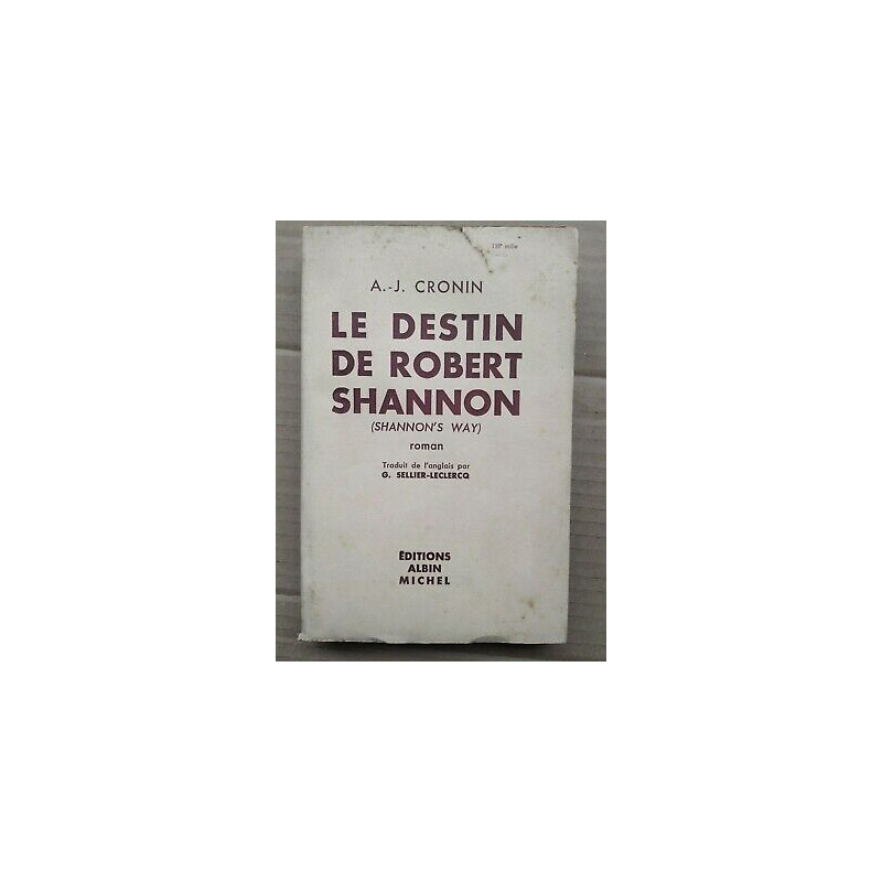 a j Cronin Le Destin de Robert Shannon