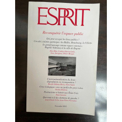 Revue Esprit n 11 Reconquérir l'espace public Novembre 2012
