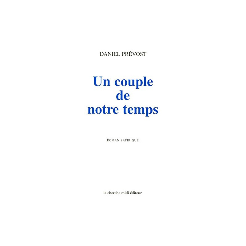 Un couple de notre temps