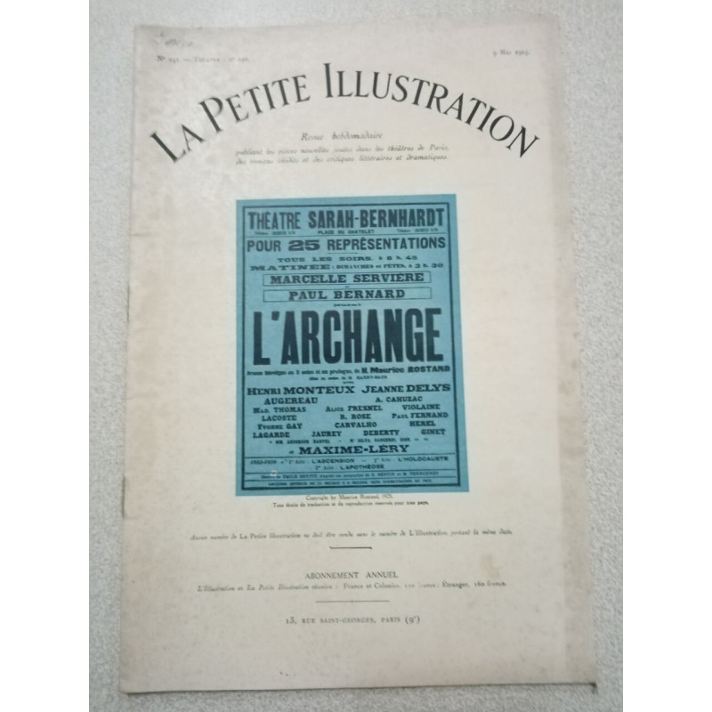 La Petite Illustration N.141 - Mai 1925