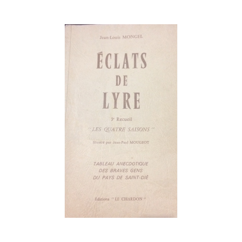 ECLATS DE LYRE 3ème recueil " LES QUATRE SAISONS"