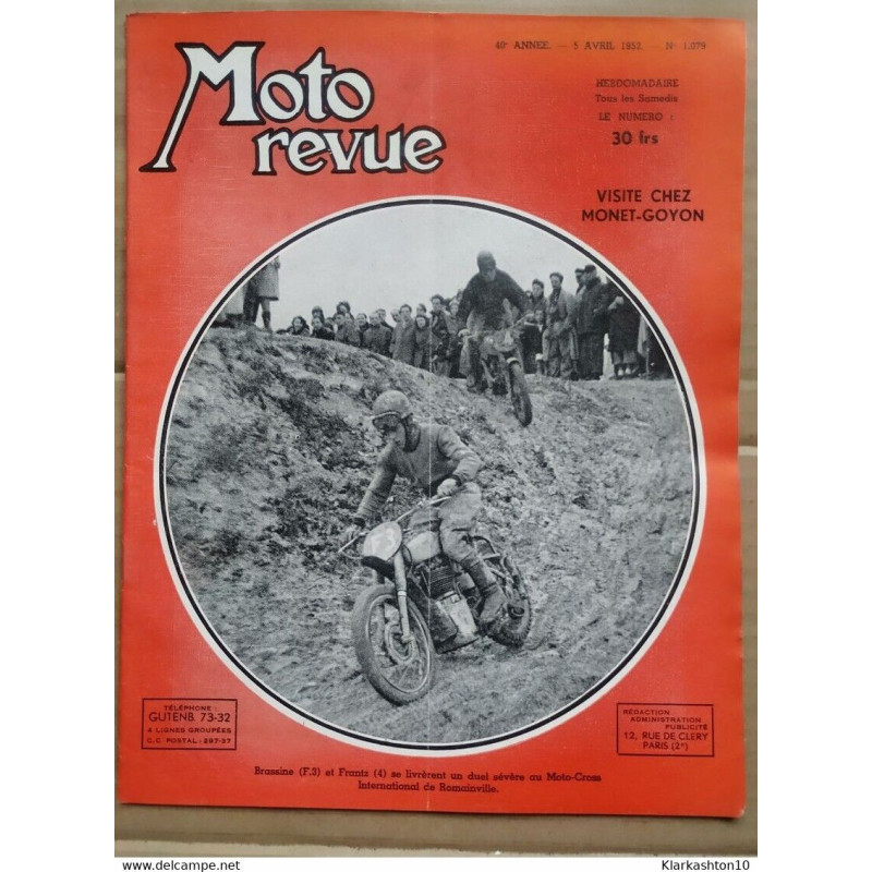 Moto Revue n 1079 Visite chez monet goyon 5 Avril 1952