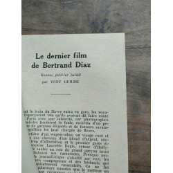 Mon Roman Policier Le dernier film de Bertrand Diaz - Tony Guildé...