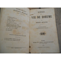 Henry murger Scènes de la vie de bohème Michel Lévy frères