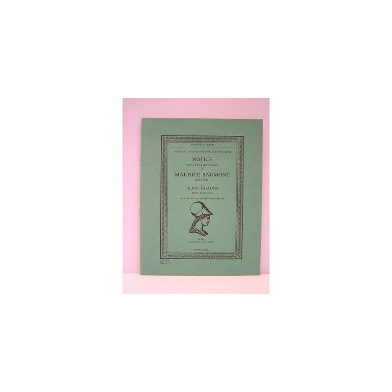 INSTITUT de FRANCE Notice sur