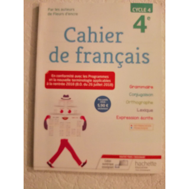 Cahier de français cycle 4 4e