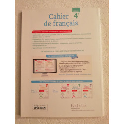 Cahier de français cycle 4 4e