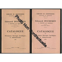Catalogue des principaux ouvrages juridiques et administratifs -...
