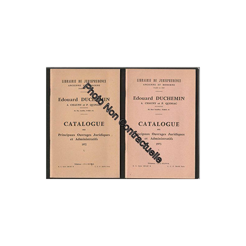 Catalogue des principaux ouvrages juridiques et administratifs -...