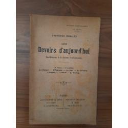 Les Devoirs d'aujourd'hui Conférences à de Jeunes Travailleuses