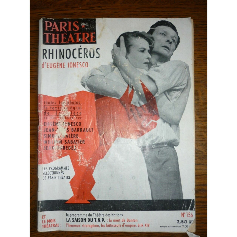 Paris Théâtre N156 Rhinocéros d'Eugène Ionesco