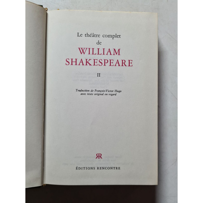 Le théâtre complet de William Shakespeare