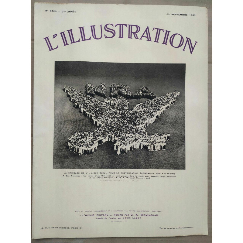 L'Illustration n4725 23 Septembre 1933 La Petite Illustration n643...