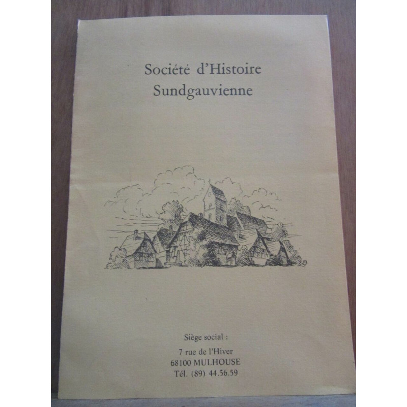 Société d'Histoire Sundgauvienne bulletin d'adhésion