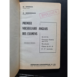 Premier Vocabulaire Anglais des Examens