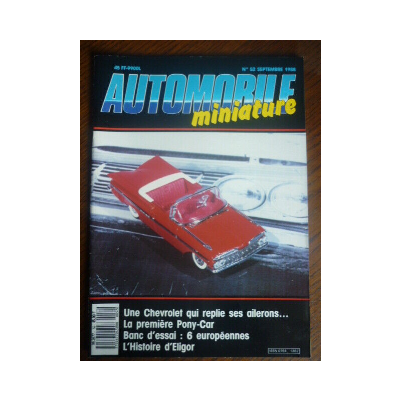 Automobile miniature n52 SEPTEMBRE 1988 modélisme