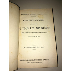 BULLETIN OFFICIEL ANNOTE DE TOUS LES MINISTERES Lois décrets 1920 1921