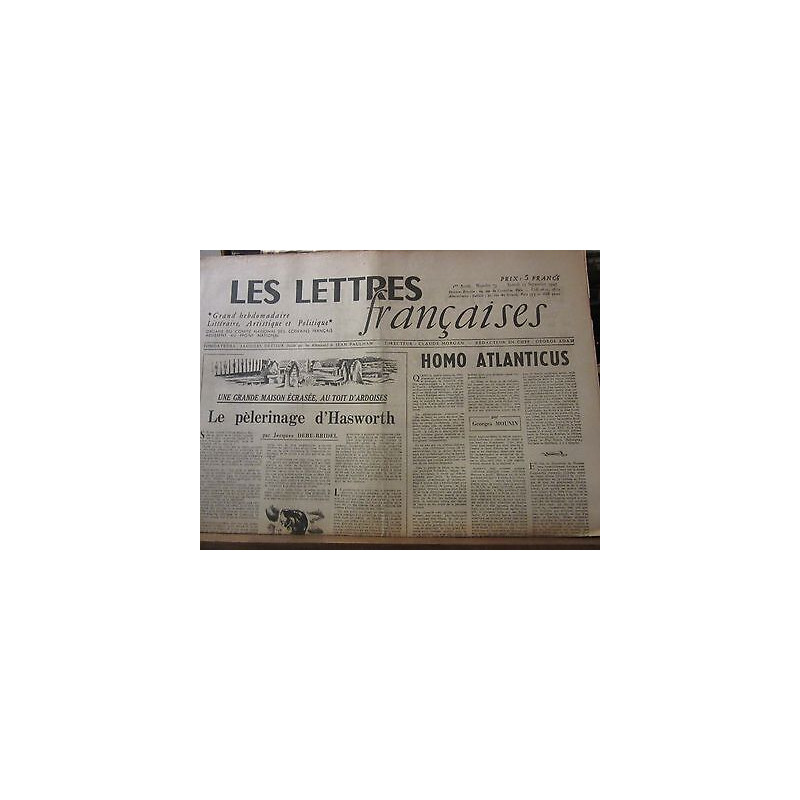 Les Lettres Françaises n73 15 Septembre 1945paulhan peynet effel fonda
