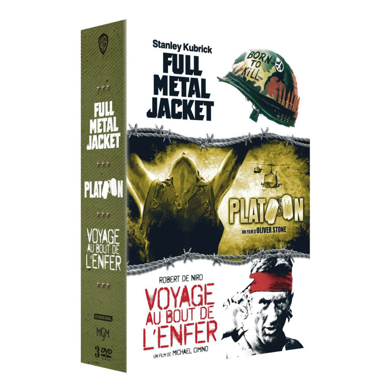 Full metal jacket + platoon + voyage au bout de l'enfer - Neuf...