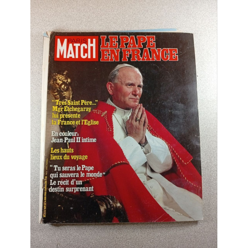 Paris Match n°1619 - Le Pape en France