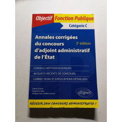 Annales corrigées du concours d'adjoint administratif de l'État