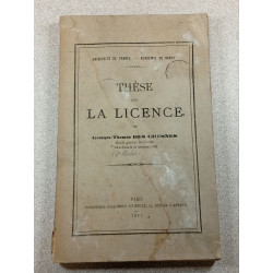 Thèse pour la licence