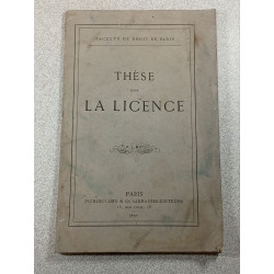 Thèse pour la licence 1870