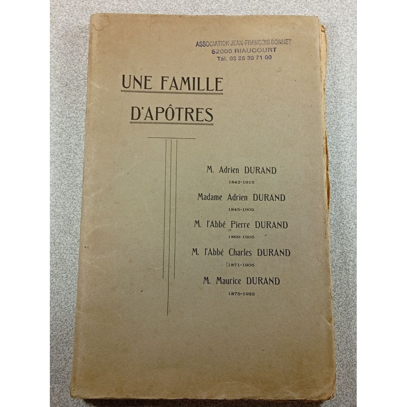 Une famille d'apôtres