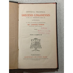 Officia Propria Dioecesis Lingonensis Pars Hiemalis