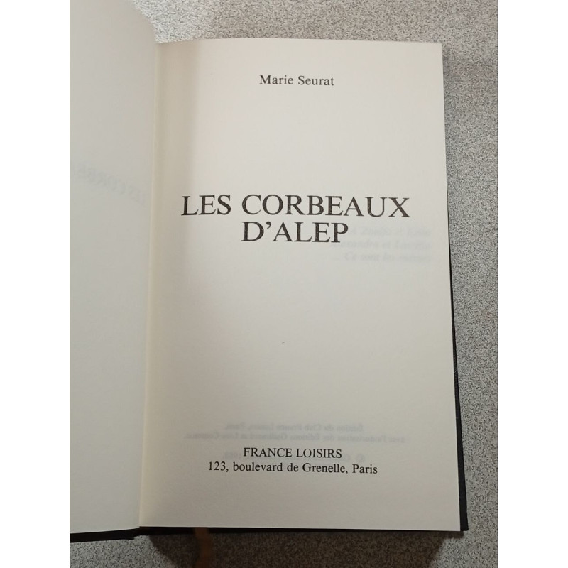 Les corbeaux d'Alep