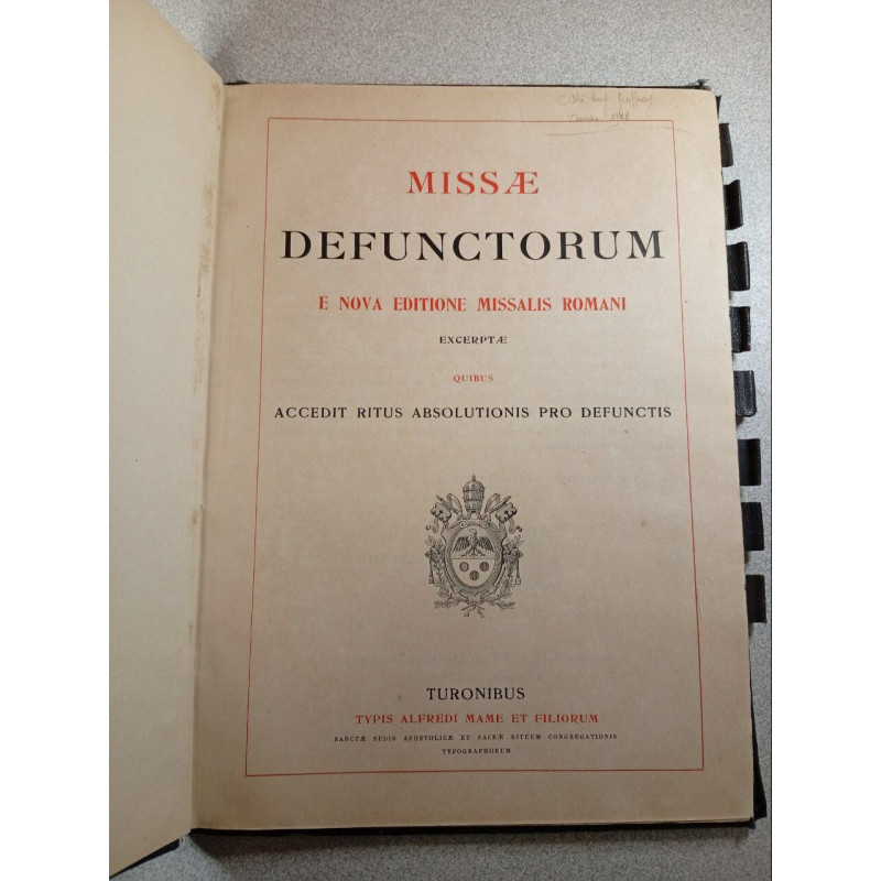 Missæ Defunctorum E Nova Editione Missalis