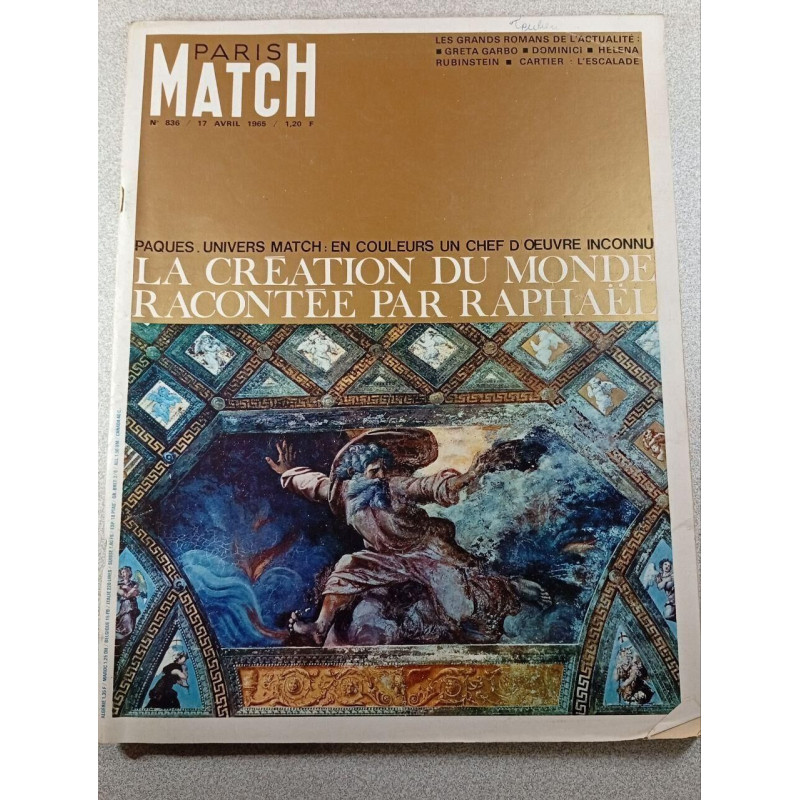 Paris Match n°836 La création du monde racontée par Raphaël
