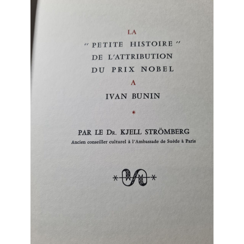 La "petite histoire" de l'attribution du prix Nobel à Ivan Bunin