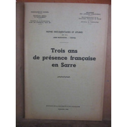 Notes documentaires et etudes n991 Trois ans de présence française...