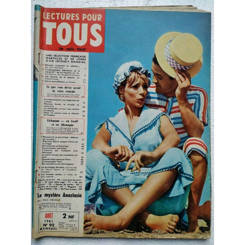 LECTURES POUR TOUS 92 aout