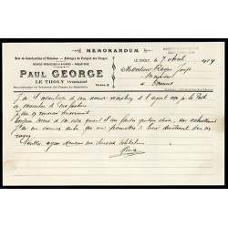 Memorandum Paul George à Le Tholy Vosges Bois de construction et...