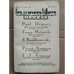 Les œuvres Libres Nº 192 Arthème Fayard et Cie éditeurs Juin 1937